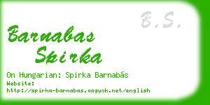 barnabas spirka business card